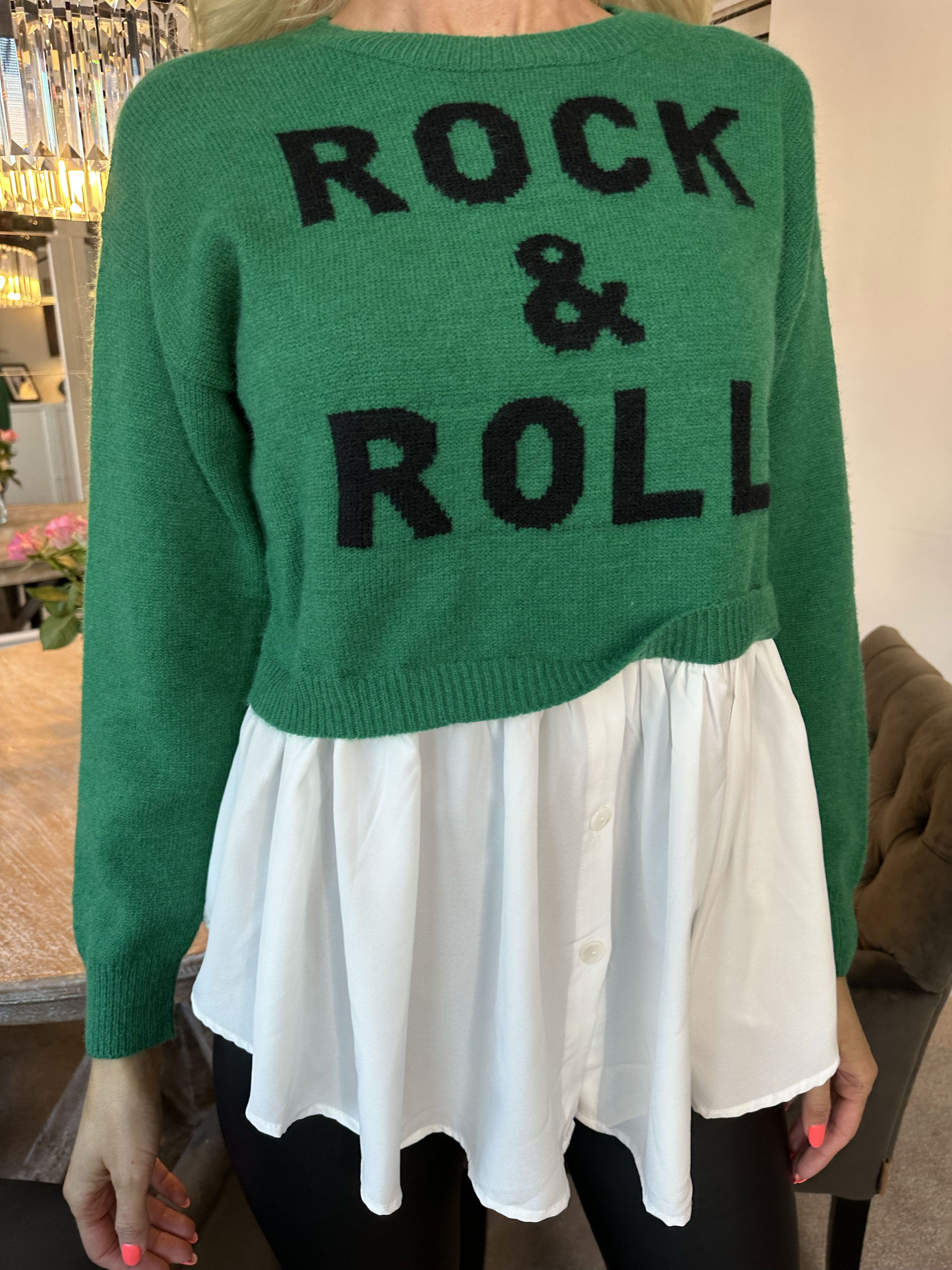 Rock N Roll - Strikbluse med sødt skjorte skød